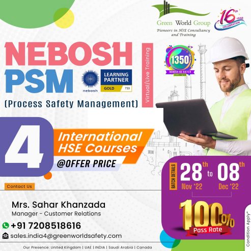 Exclusive Offer on NEBOSH PSM Course in Mumbai