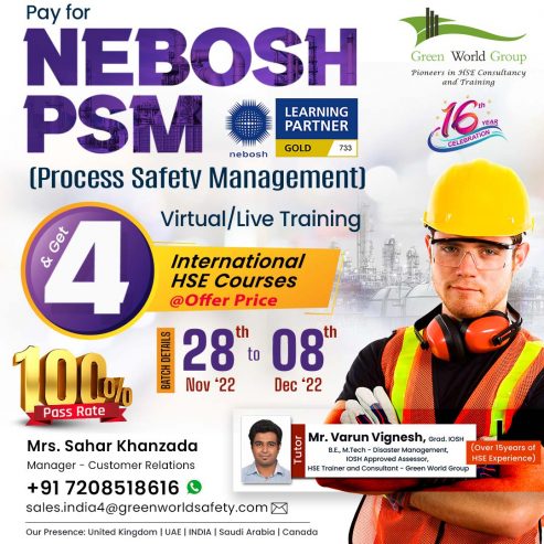 Exclusive Deals on NEBOSH PSM From Green World