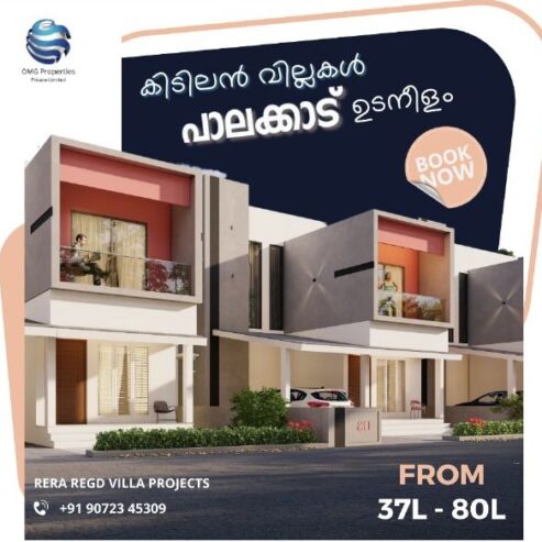 top semi furnished villa for sale in palakkad