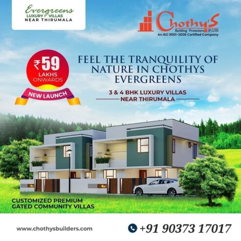 Chothys Evergreens Villas Thirumala 9037317017